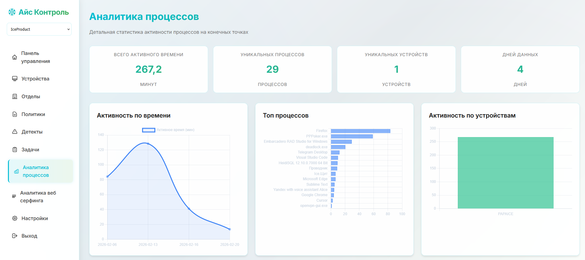 Интерфейс Айс Контроль 2